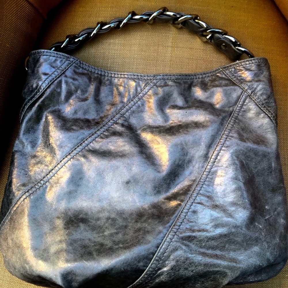 Authentic Michael Kors Beautiful Soft Distressed Leather Shoulder Handbag EUC
